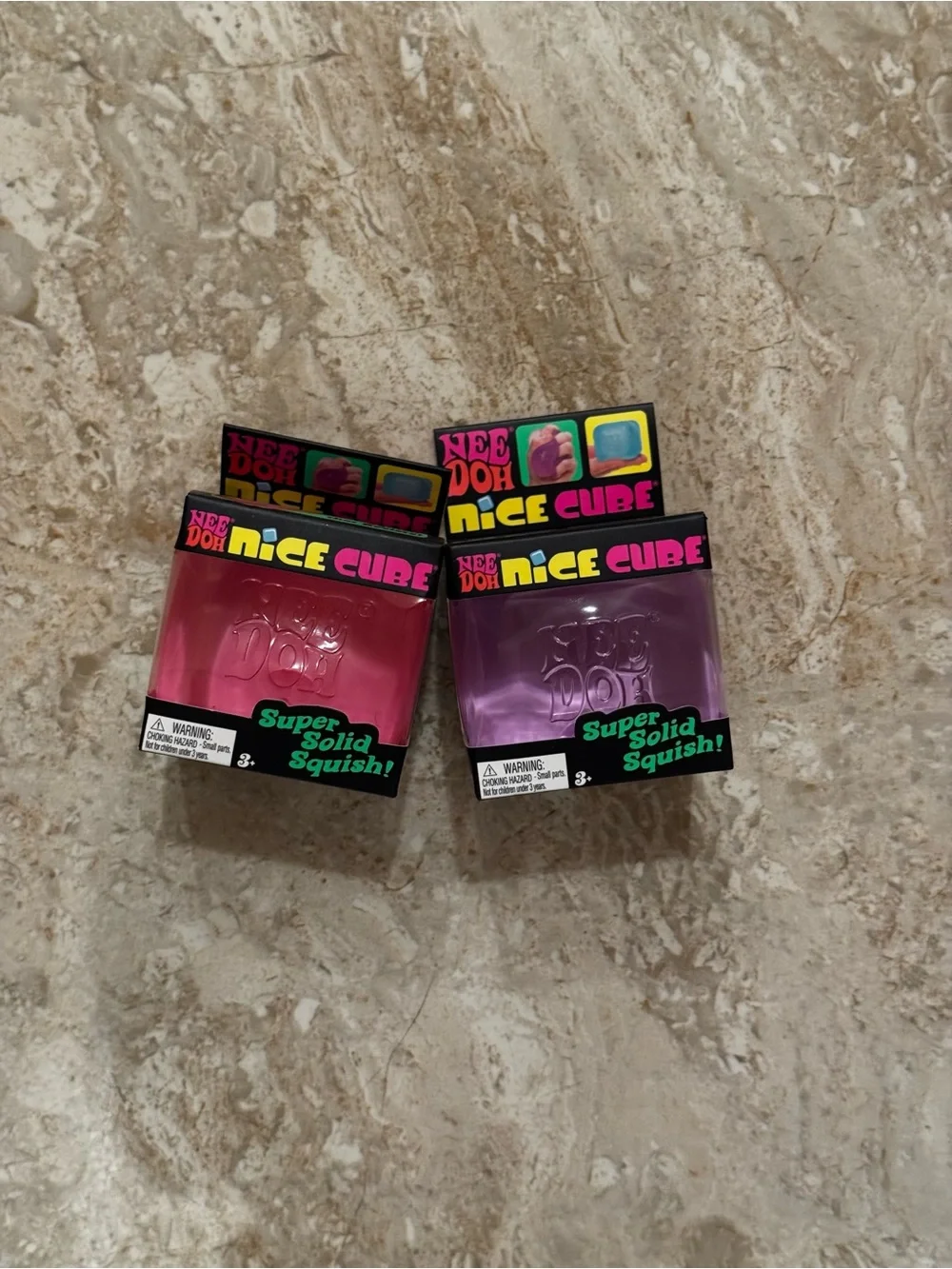 Neon Doh Nice Cube Super Solid Squish - Pink & Purple